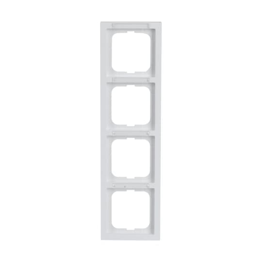 Abdeckrahmen mit Sichtfenster, senkrecht mit Beschriftungsfeld 4-fach