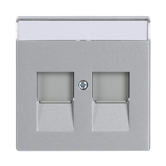 Zentralscheibe mit Beschriftungsfeld Modular-Jack-Einsatz, Keystone 2-fach