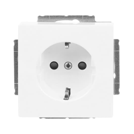 SCHUKO® Steckdosen-Einsatz Safety+ mit Beschriftungsfeld studioweiß -