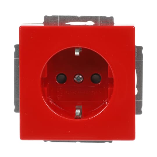 SCHUKO® Steckdosen-Einsatz Safety+ rot - Plattform 63 mit erh. Berührungsschutz