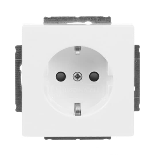 SCHUKO® Steckdosen-Einsatz Safety+ mit Schraubklemmen studioweiß - Plattform 63