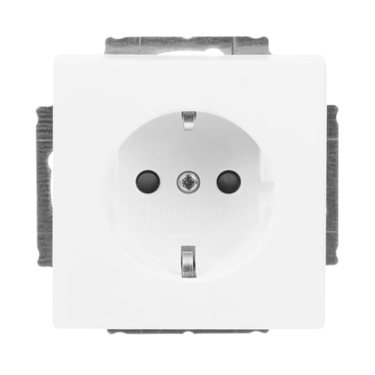 SCHUKO® Steckdosen-Einsatz Safety+ mit Schraubklemmen studioweiß matt -