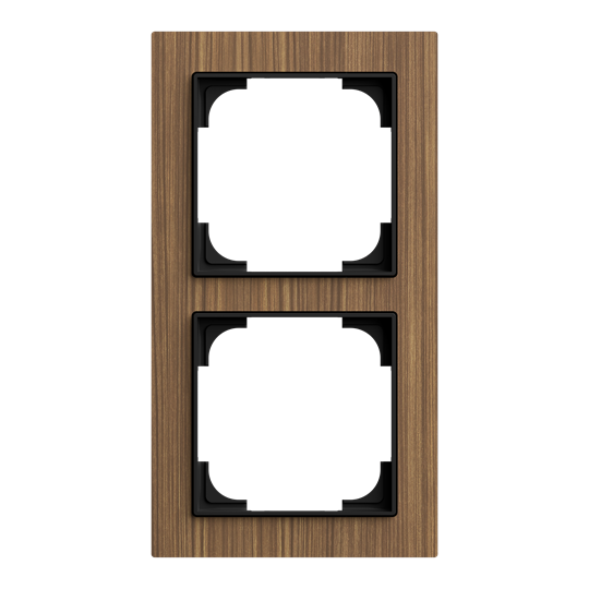 Abdeckrahmen 2-fach Holz Walnuss - Busch-art linear®