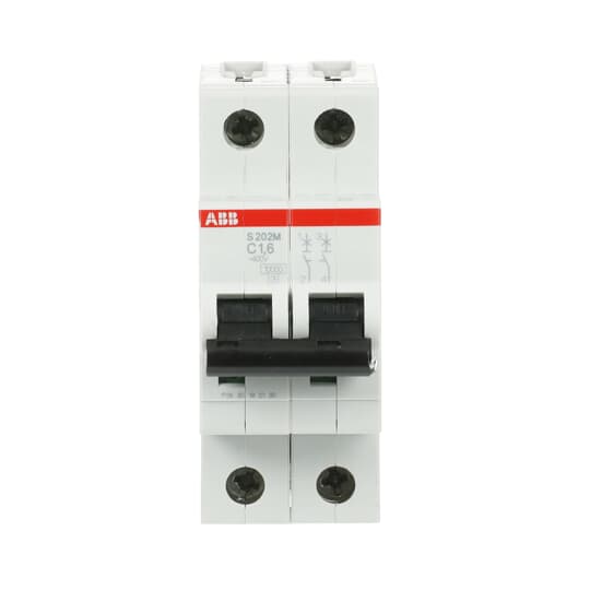 Disjoncteur C-Char., 10 kA, 1,6 A, 2P