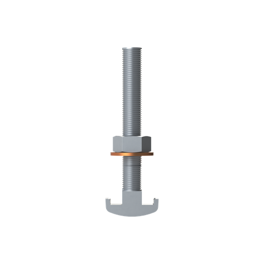 Vis à tête crochue M10x80 Cuivre parallèle 5mm
