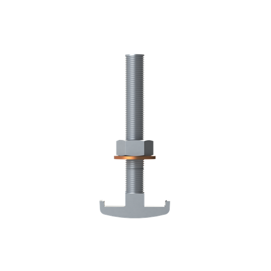 Vis à tête crochue M10x80 Cuivre parallèle 10mm