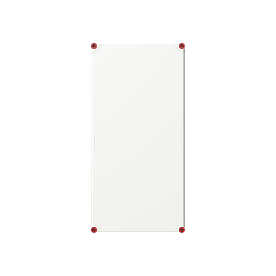 Couvercle gris 640x320x50mm avec vis rouges