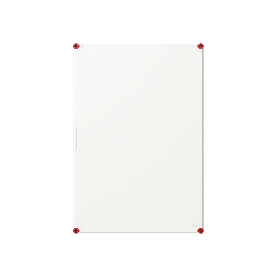 Couvercle gris 640x440x50mm avec vis rouges