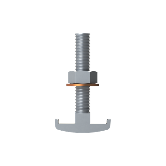Vis à tête crochue M10x60 en cuivre parallèle 10mm