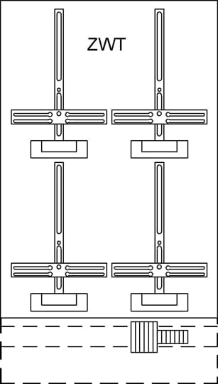 Plaque de changement de compteur, avec croix de compteur, TSG-Places 1 2CPX038486R9999
