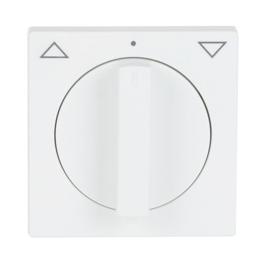 Zentralscheibe mit Aufdruck Symbol "Pfeile" für Jalousie, Drehknopf studioweiß