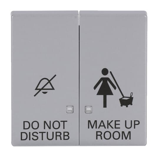 Wippe mit Aufdruck DO NOT DISTURB/MAKE UP ROOM mit kleiner transparenter