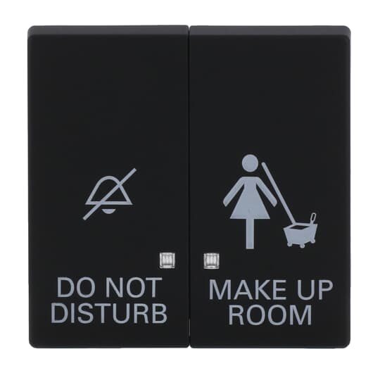 Wippe mit Aufdruck DO NOT DISTURB/MAKE UP ROOM mit kleiner transparenter