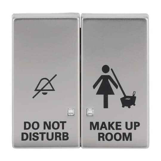 Wippe mit Aufdruck DO NOT DISTURB/MAKE UP ROOM mit kleiner transparenter