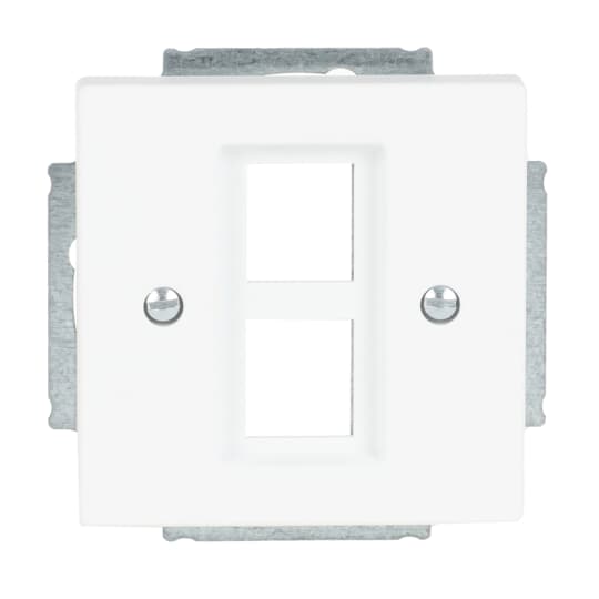 Zentralscheibe Modular-Jack-Einsatz, Keystone 2-fach studioweiß matt -