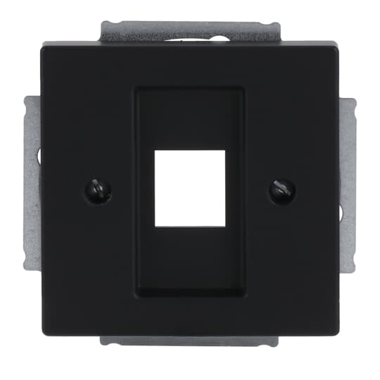 Zentralscheibe Modular-Jack-Einsatz, Keystone 1-fach schwarz matt - Plattform 63
