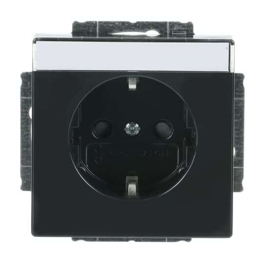 SCHUKO® Steckdosen-Einsatz Safety+ mit Beschriftungsfeld anthrazit -