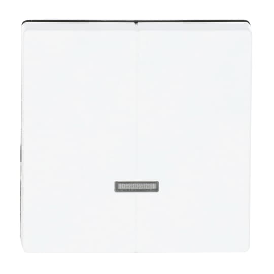 Bedienelement für Dimmer Doppeltaster mit Glimmlampe studioweiß - Plattform 63