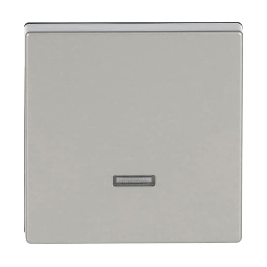 Bedienelement für Schalter/Dimmer Einzeltaster mit Glimmlampe edelstahl - pur