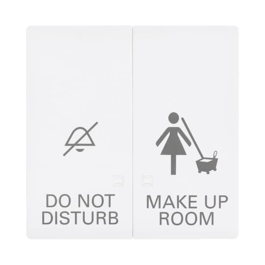 Wippe mit Aufdruck DO NOT DISTURB/MAKE UP ROOM mit kleiner transparenter