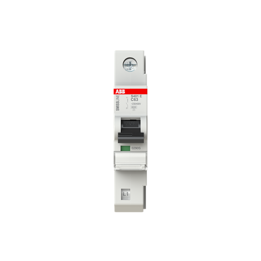 Disjoncteur C-Char., 63 A, 6 kA, 1P, enfichable