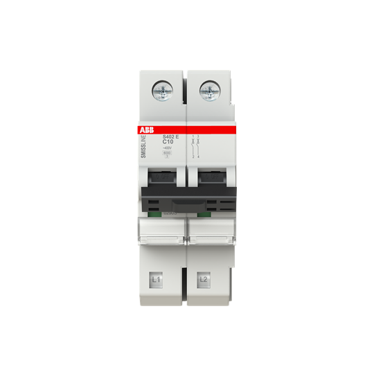 Disjoncteur C-Char., 10 A, 6 kA, 2P, enfichable