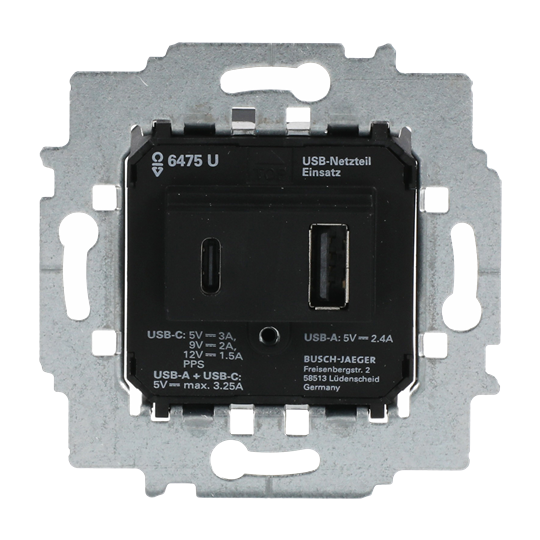 Netzteil-Einsatz mit USB A/C