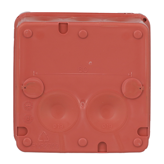 Kabelabzweigdose IP65 86mm x 86mm rot