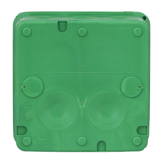 Kabelabzweigdose IP65 86mm x 86mm grün