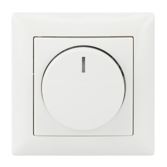 Busch-Drehdimmer LED, Komplettset mit Glimmlampe alpinweiß - Busch-balance® SI