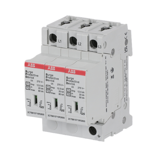 Kombi-Ableiter T1-T2 12.5kA/Pol, TNC 3, Uc 275 V, Up 1, 1 kV
