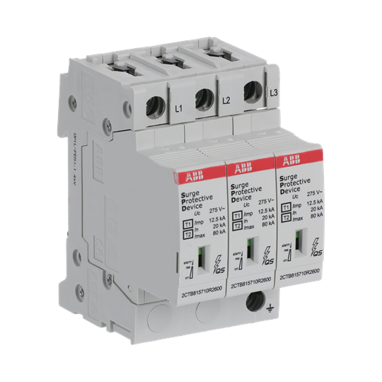 Kombi-Ableiter T1-T2 12.5kA/Pol, TNC 3, Uc 275 V, Up 1, 1 kV