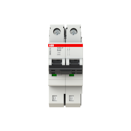 Disjoncteur B-Char., 40 A, 40 kA, 2P, plug-in