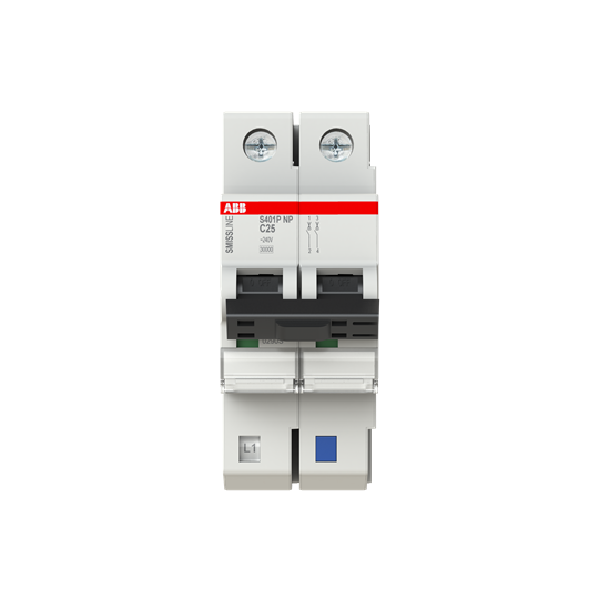 Disjoncteur C-Char., 25 A, 40 kA, 1PN, enfichable