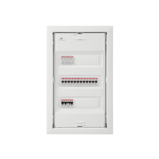 UK-Komplettverteiler mit SPD T2, HLAK, 12xFI/LS 16/0,03A, 3p FI/LS 20/0,03A