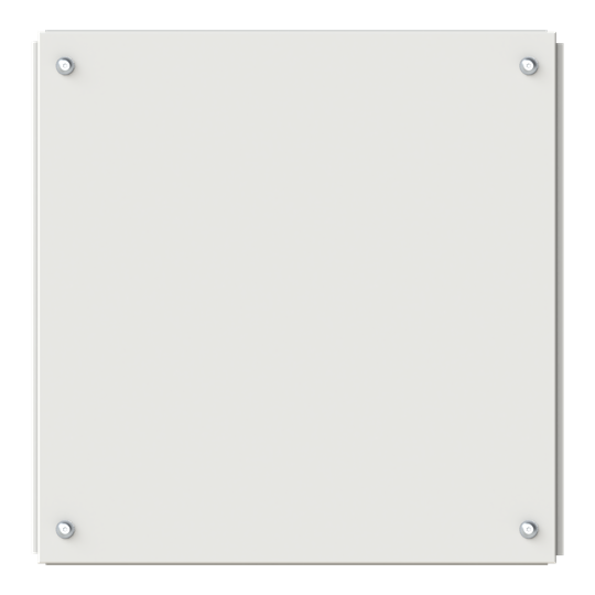 Platine fermée 2 champs de large, profondeur 600 mm, accessoires pour la série de cabinets TriLine