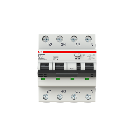 Disjoncteur FI/LS 6kA 3P+N Type A, C32, 300mA 6kA IEC/EN 61009, 10kA IEC/EN 60947-2