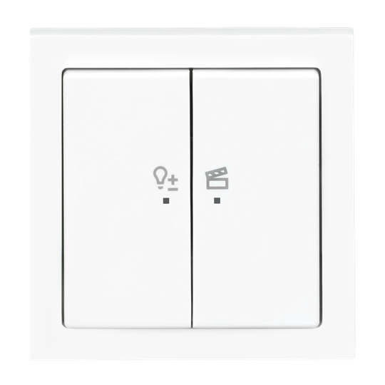LED-Dimmer-Einsatz flex, 1-fach Komplettset mit 2-fach Bedienelement, Wireless