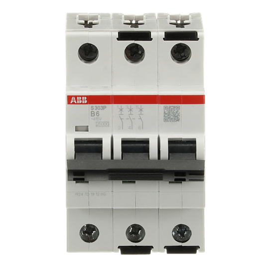 Disjoncteur B-Char., 25 kA, 6A, 3P