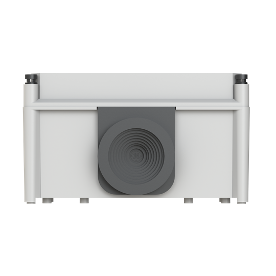 Boîtier d'entrée de câble 1x75mm RAL7035, pour max 1xØ75mm câble Largeur : 300mm