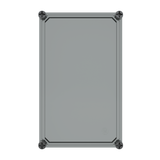 Couvercle 300x185x45mm Polycarbonate, transparent avec vis de couvercle