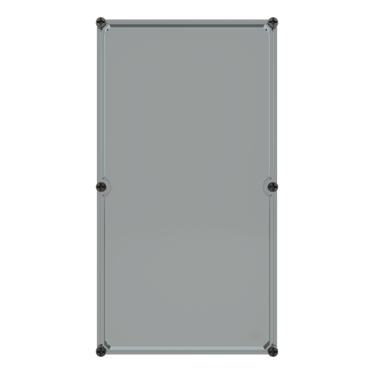 Couvercle 555x300x80mm Polycarbonate, transparent avec vis de couvercle