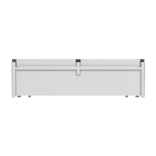 Boîtier 603x603x175mm avec couvercle en polyester, gris