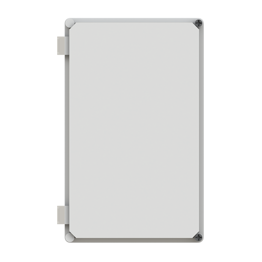 Boîtier 488x302x175mm avec couvercle à charnière, gris IP55, IK10