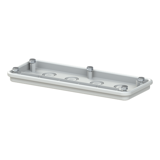 Flansch 300mm, 9x25/20 RAL7035, metrische Vorprägungen