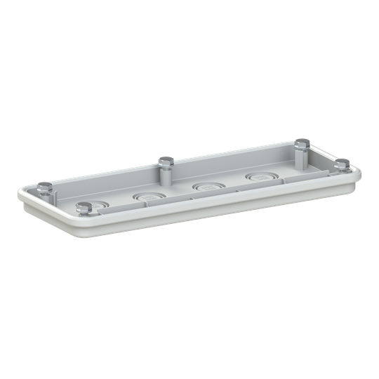 Flansch 300mm, 9x25/20 RAL7035, metrische Vorprägungen