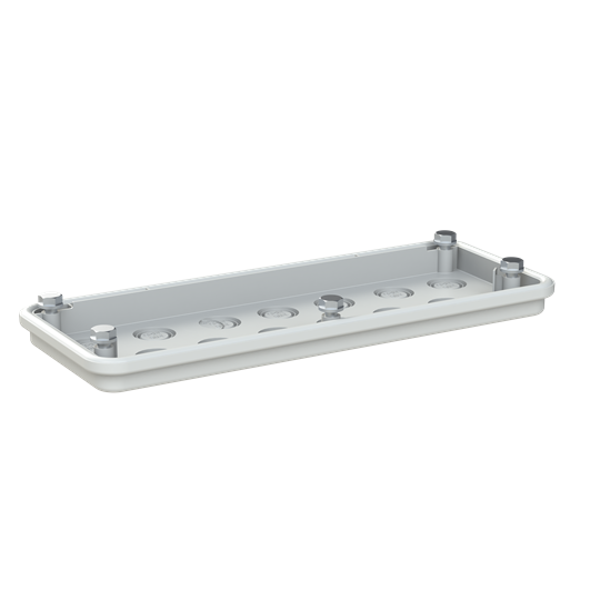 Flansch 300mm, 13x20/16 RAL7035, metrische Vorprägungen