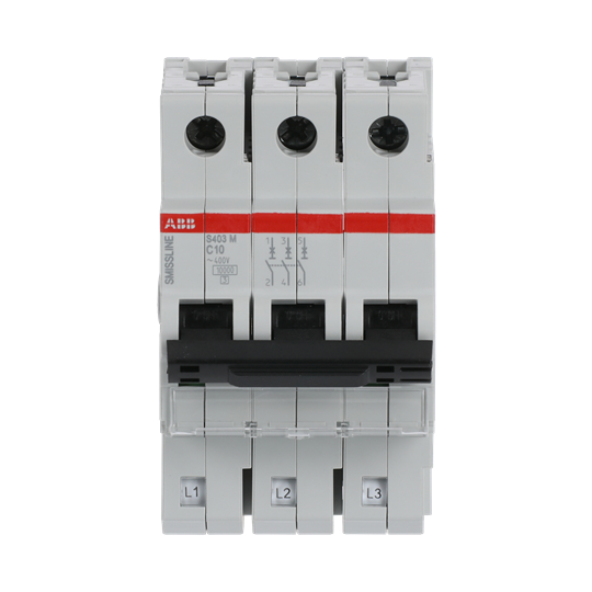 Disjoncteur C-Char., 10 A, 10 kA, 3P, enfichable
