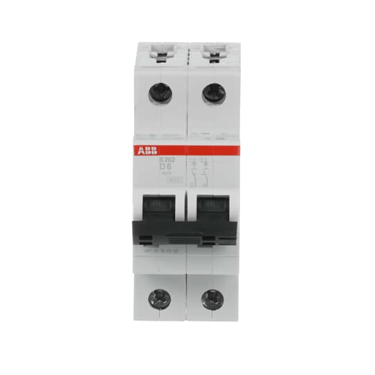 Disjoncteur D-Char., 6 kA, 6 A, 2P
