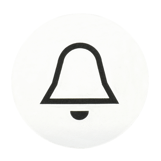 Abtastbares Symbol mit Symbol "Klingel"
